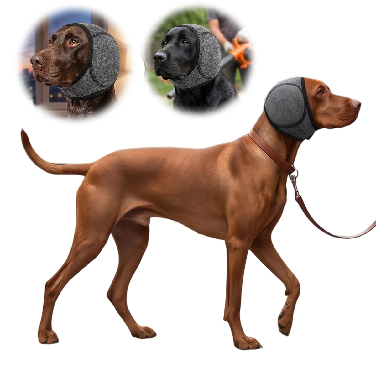 Dog Calming Hoodie Wraparound Design Dogs No Shake Ear Wraps Soft Comfortable Earmuffs for Hematoma Care Bathing Drying Swimming