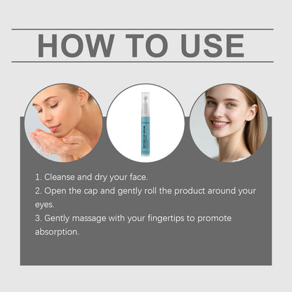 Roll-On Peptide Firming Eye Serum Smooth Fine Lines Brightening Eyes Area Reduce Dark Circles Puffiness Anti-Wrinkle Eye Essence