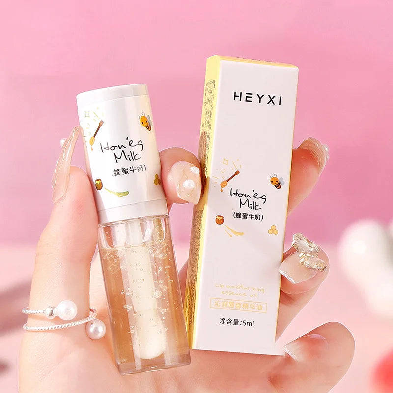 Korean Jelly Lip Gloss — Moisturising Tint with Big Lip Brush